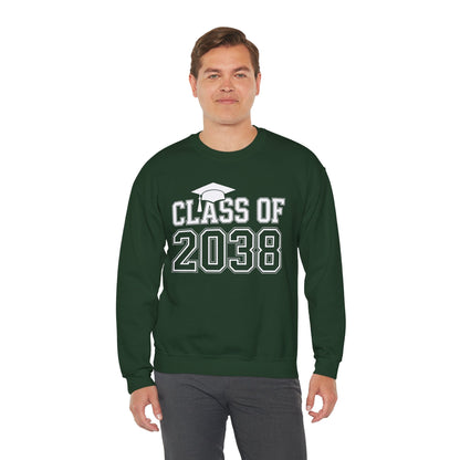 Class of 2038 Grow With Me Funny Kindergarten Back To School Sweatshirt