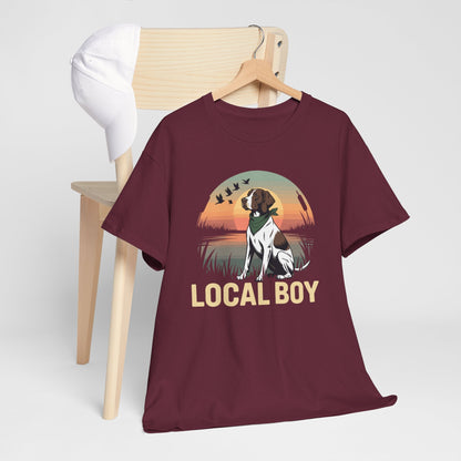 Local Boy Hunting Dog Vintage Sunset Hunting Season T-Shirt