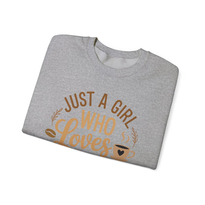 Just A Girl Who Loves Coffee Womens Coffee Lover Sweatshirt