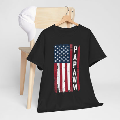 Papaw Grandpa US American Flag Shirt Grandfather Day T-Shirt