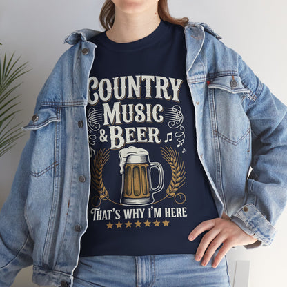 Vintage Country Music and Beer That's Why I'm Here Legends T-Shirt