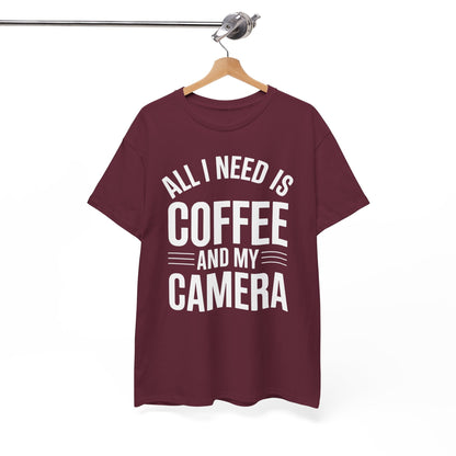 All I Need Is Coffee And My Camera Photography Gift T-Shirt