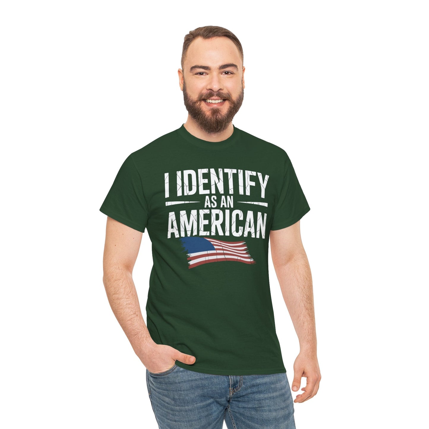 I Identify as an American No Identity Politics USA T-Shirt