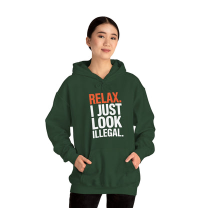 Funny Relax, I Just Look Illegal Sarcastic Hoodie