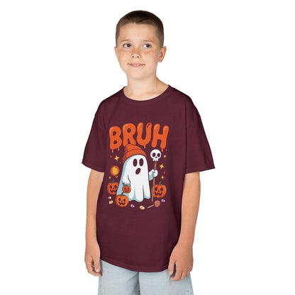 Bruh Ghost Halloween Cute Ghost Trick Or Treat Candy Kids T-Shirt