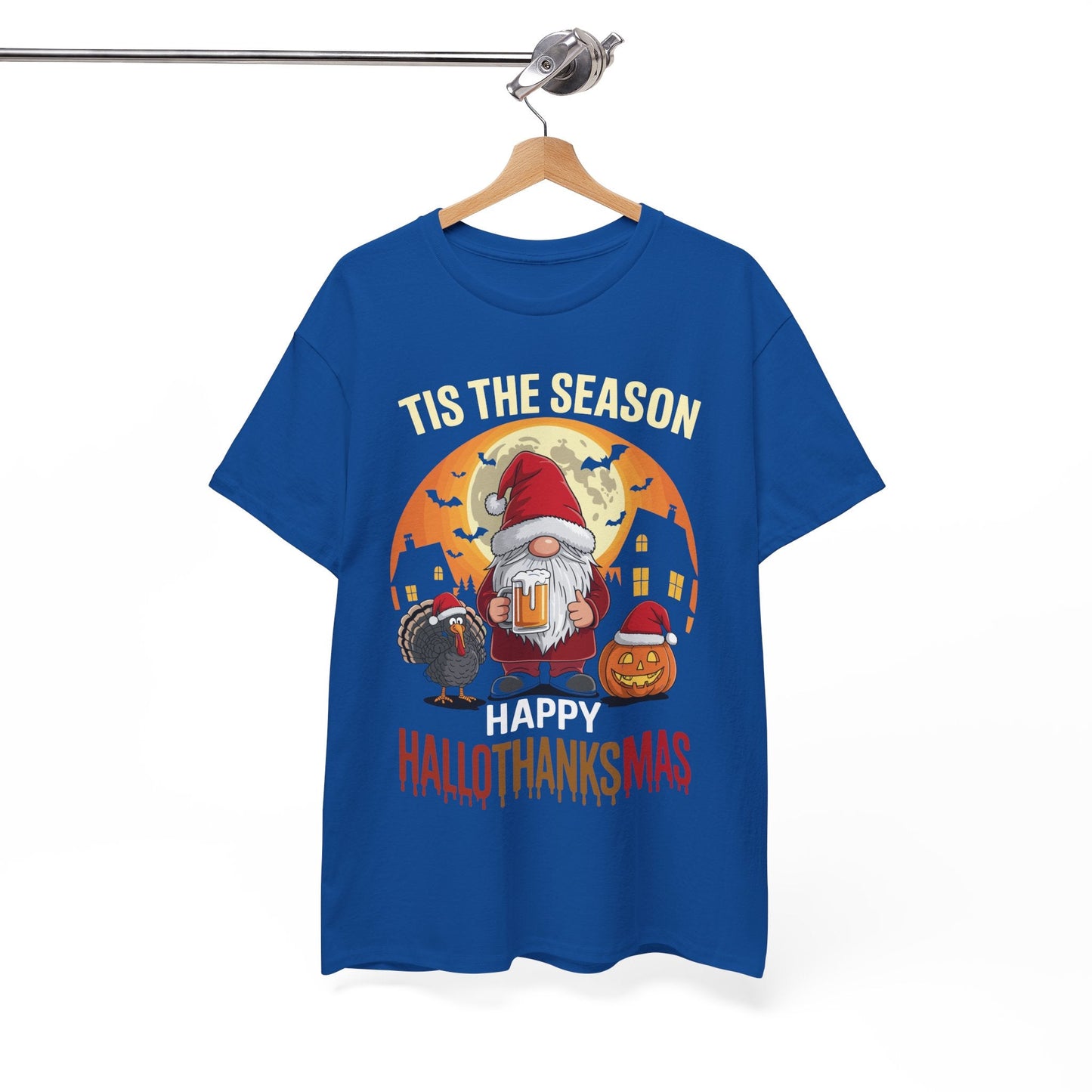 Happy Hallothanksmas Halloween Thanksgiving Merry Christmas T-Shirt