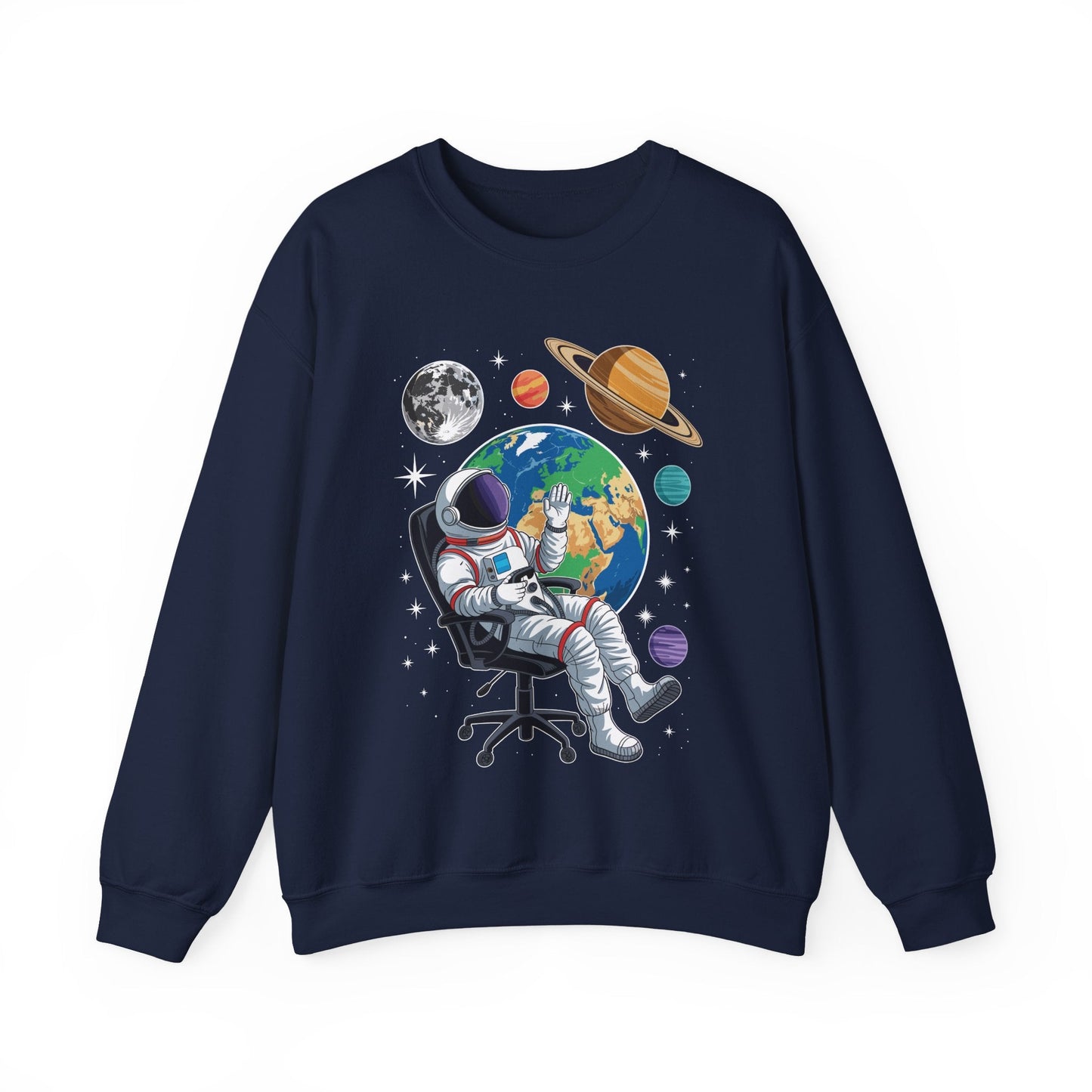 Astronaut Gamer Space Gaming System Planets Sweatshirt