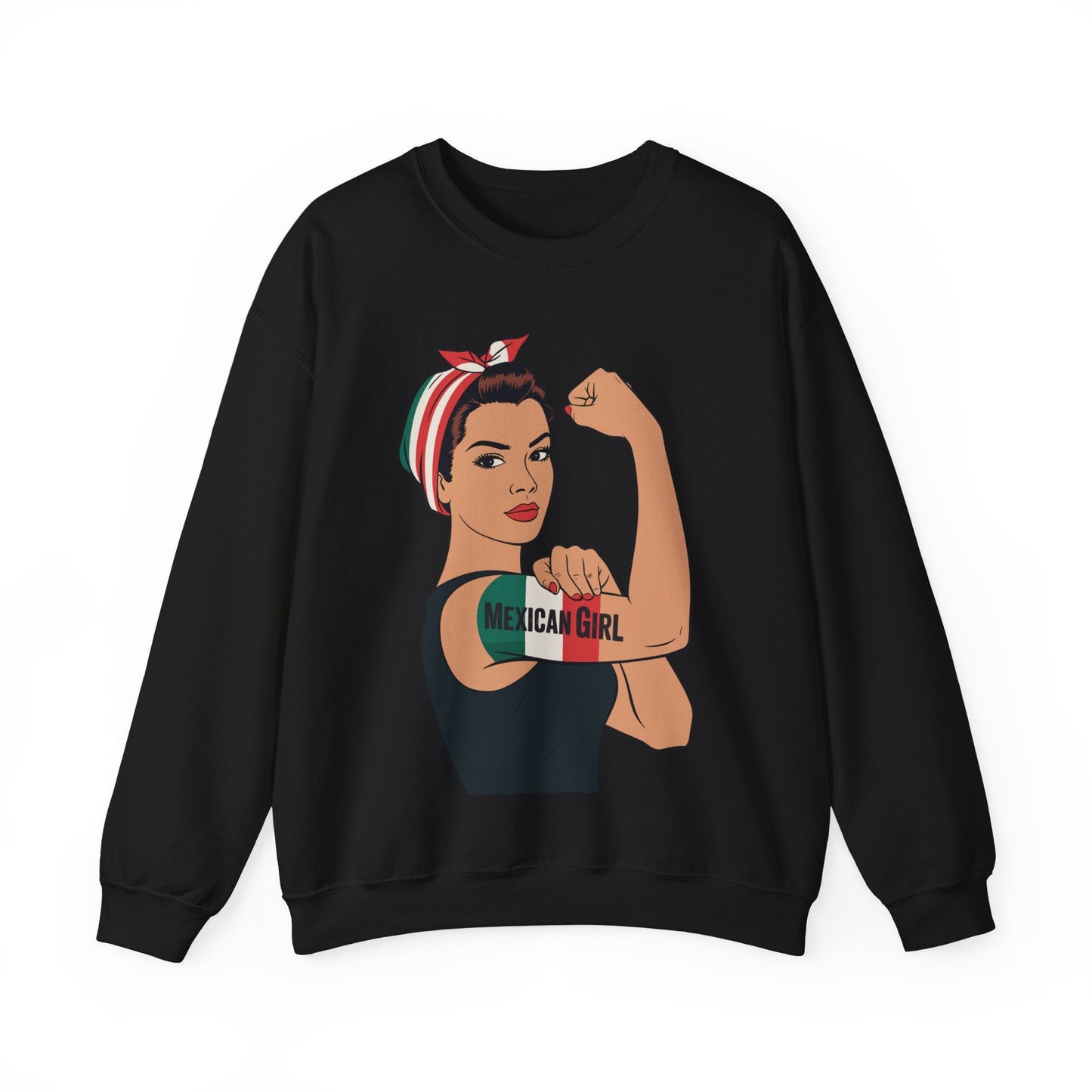 Mexican Girl Mujer Rosie Riveter Cinco De Mayo Fiesta  Sweatshirt Women