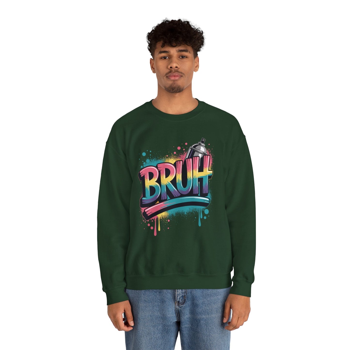 Bruh Graffiti Funny Saying Street Art Meme Men Boys Kids Sweatshirt