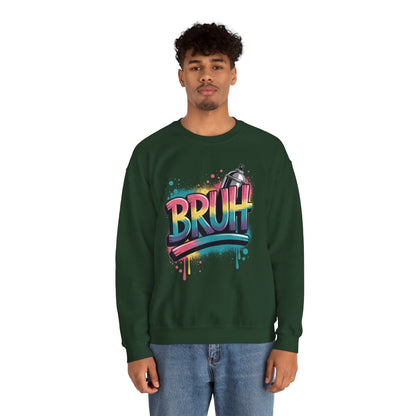 Bruh Graffiti Funny Saying Street Art Meme Men Boys Kids Sweatshirt