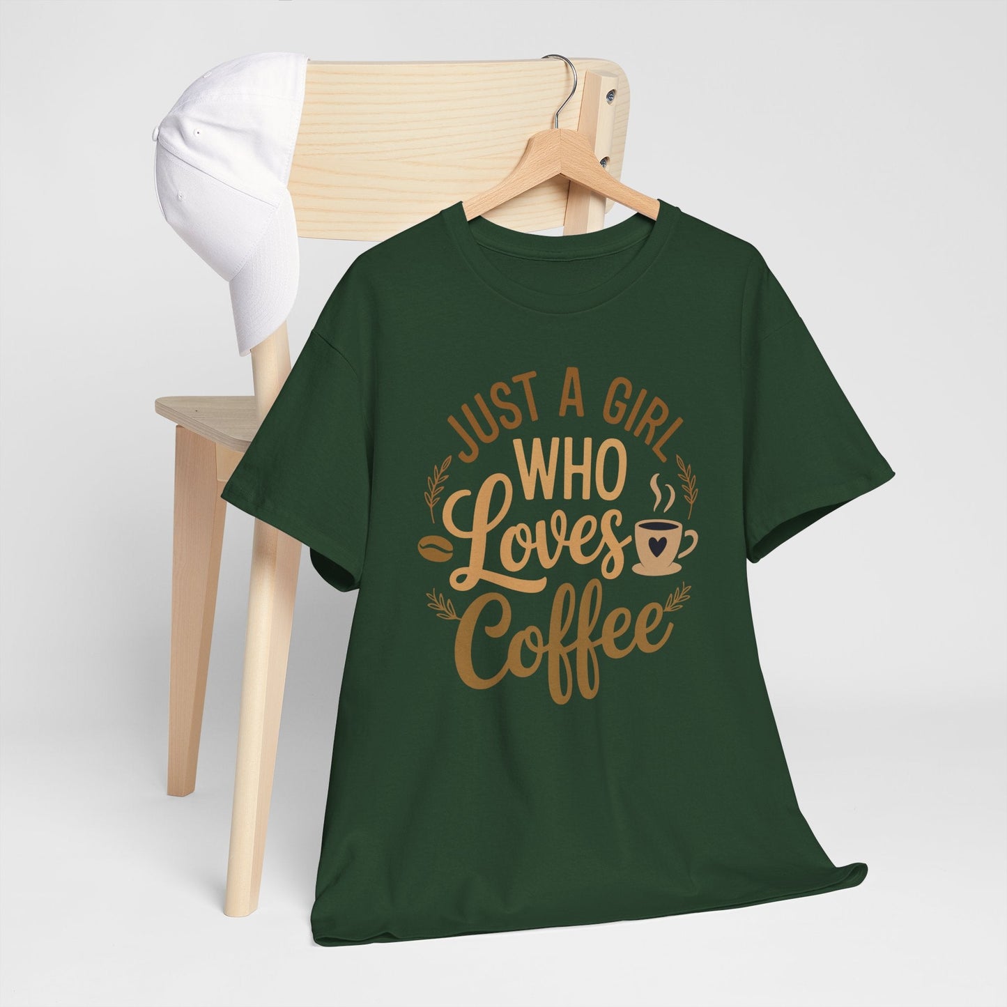 Just A Girl Who Loves Coffee Womens Coffee Lover T-Shirt