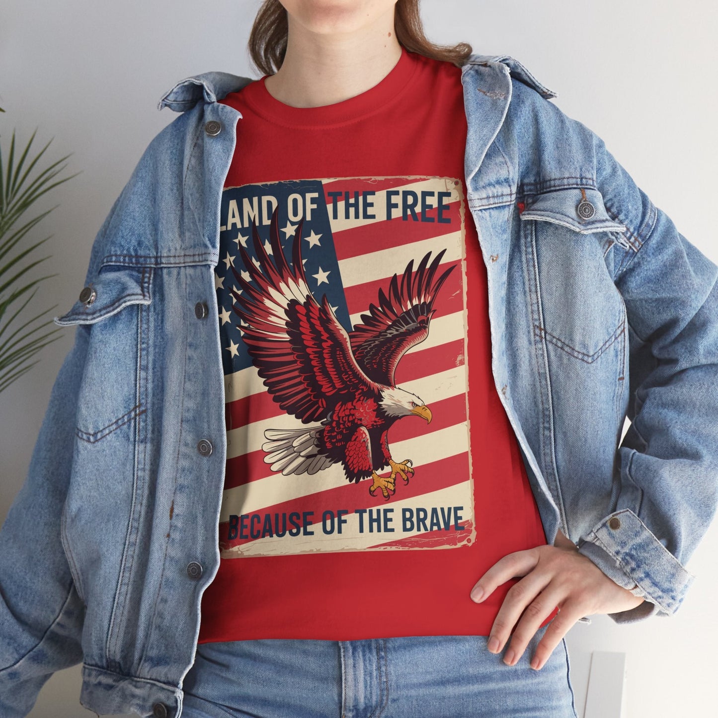 America Eagle Land of the Free Because of the Brave T-Shirt