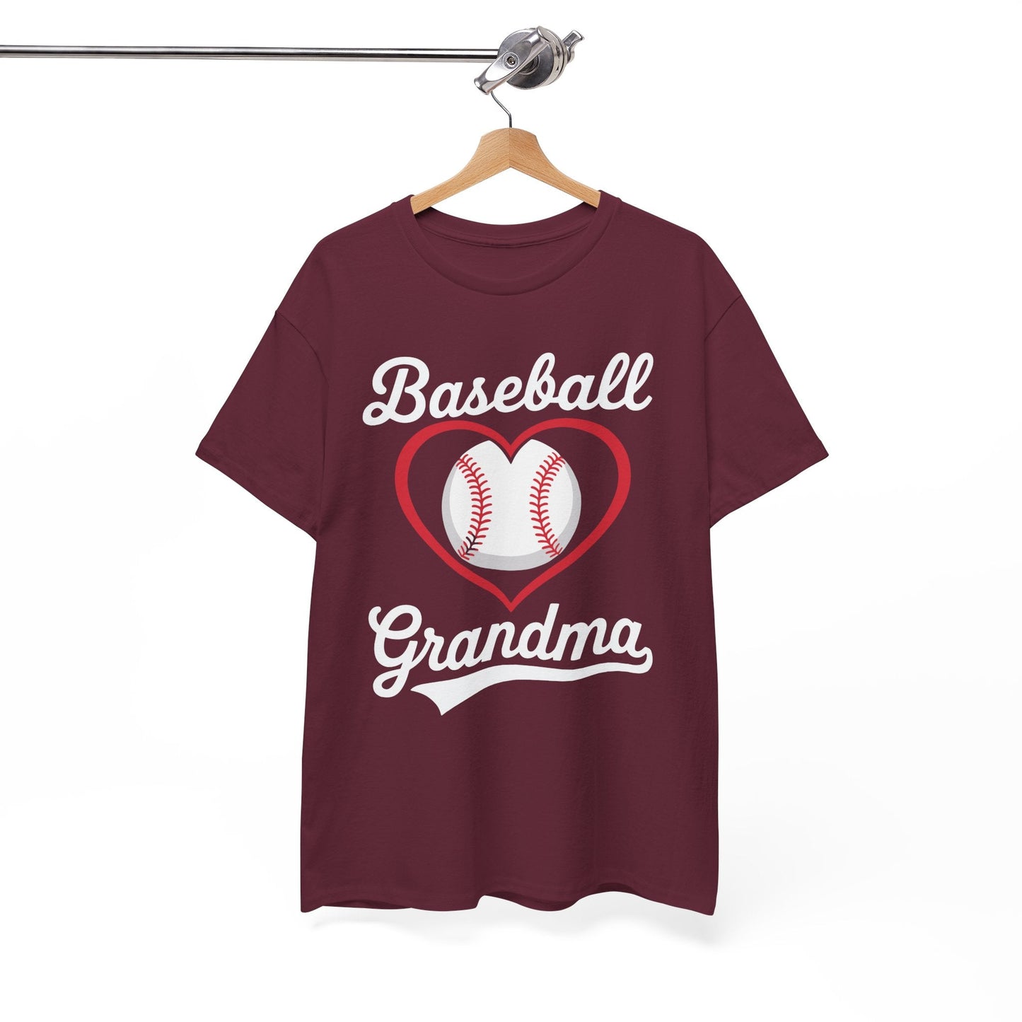 Baseball Grandma Shirt Women Baseball Heart Mothers Day T-Shirt