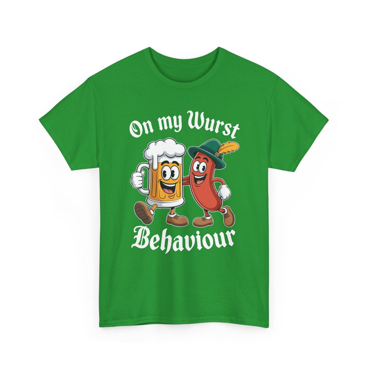 Oktoberfest On My Wurst Behaviour German Beer Sausage Adults T-Shirt