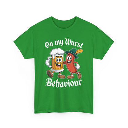 Oktoberfest On My Wurst Behaviour German Beer Sausage Adults T-Shirt