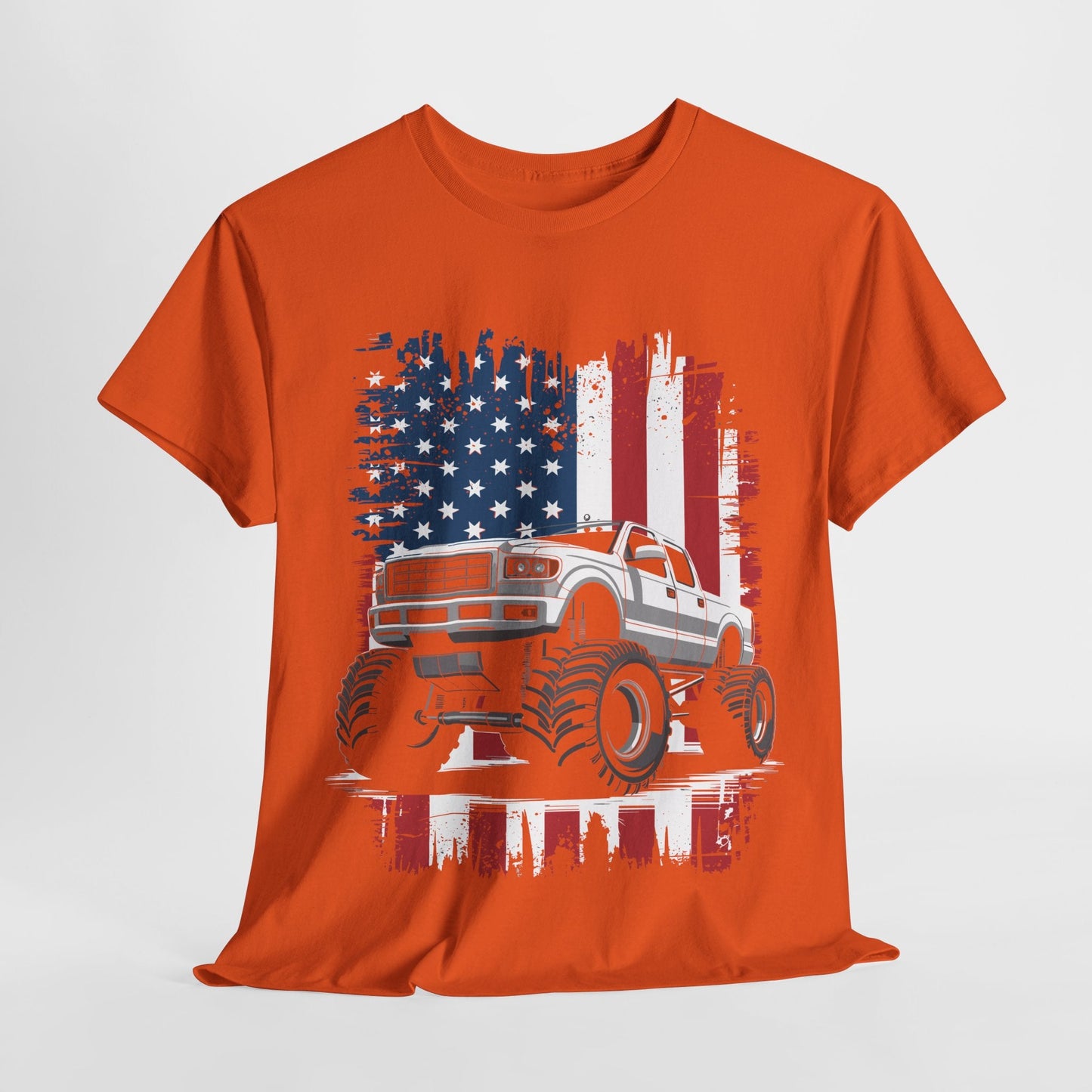 Monster Truck USA Flag American T-Shirt
