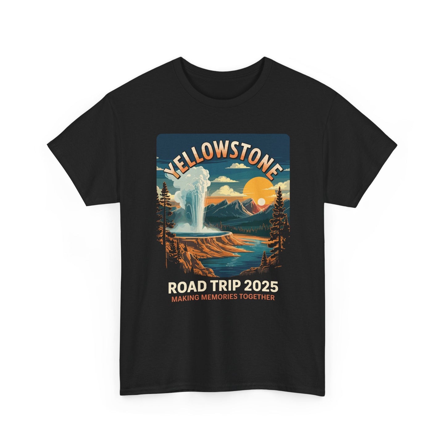 Yellowstone Family Road Trip 2025 National Park Outdoor T-Shirt