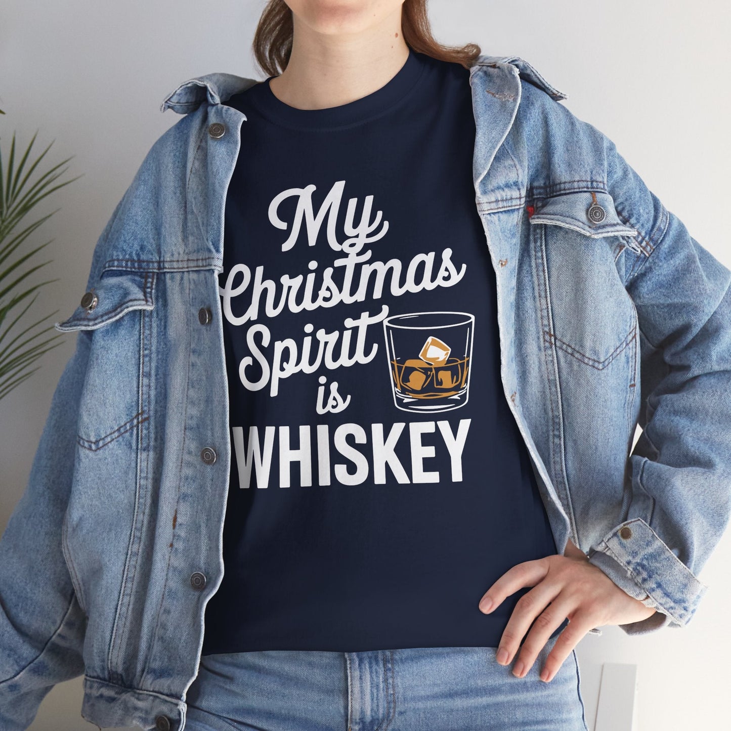 Funny Christmas Drinking Shirt Whiskey Liquor Drinker Saying T-Shirt