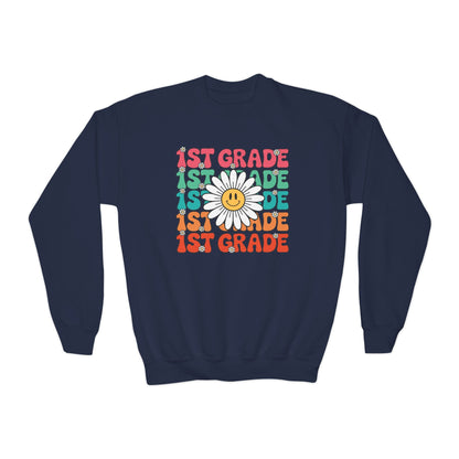 Groovy 1st Grade Back To School First Day of First Grade Sweatshirt