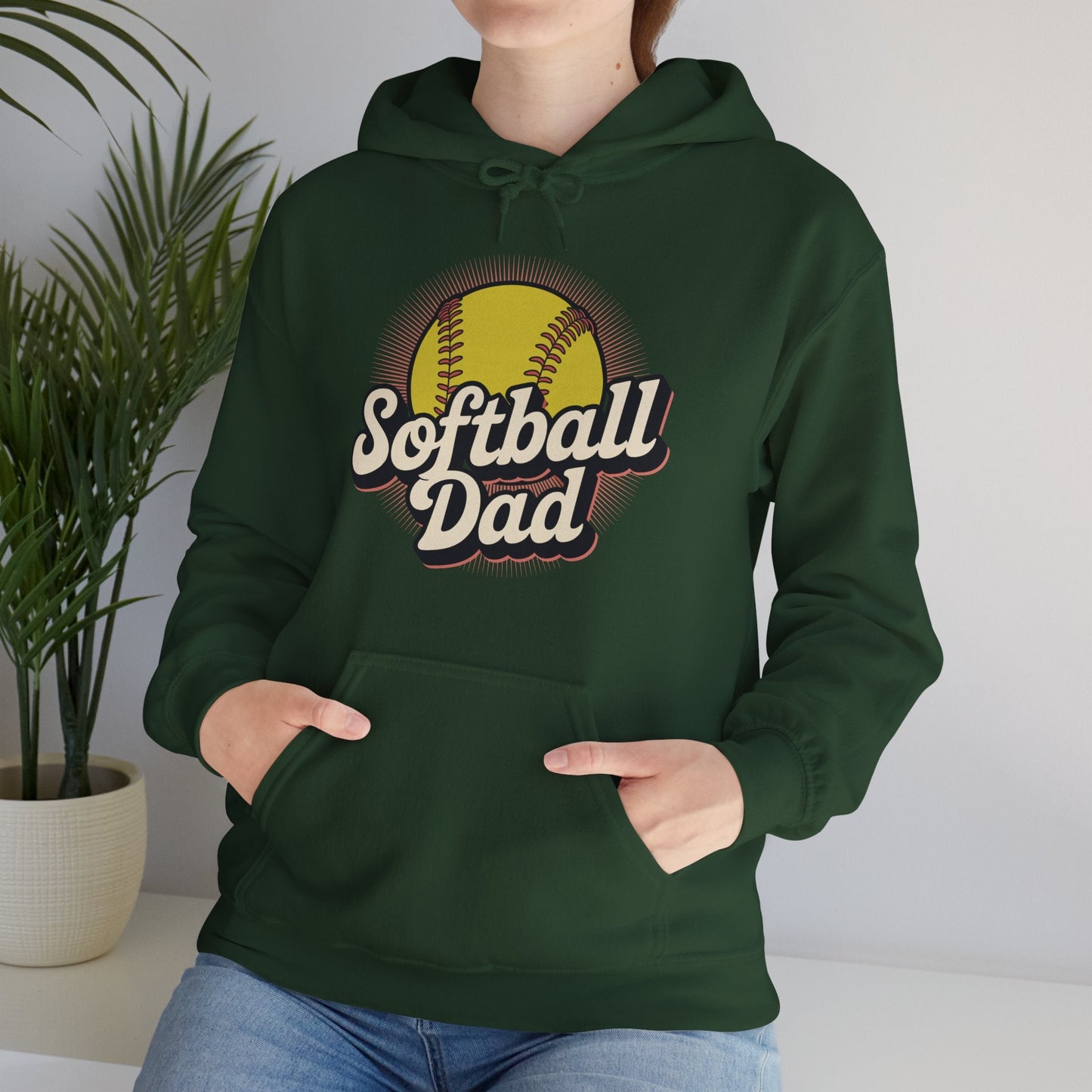 Funny Fathers Day Softball Dad Gift From Daughter Son Wife Hoodie