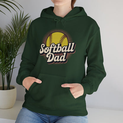 Funny Fathers Day Softball Dad Gift From Daughter Son Wife Hoodie