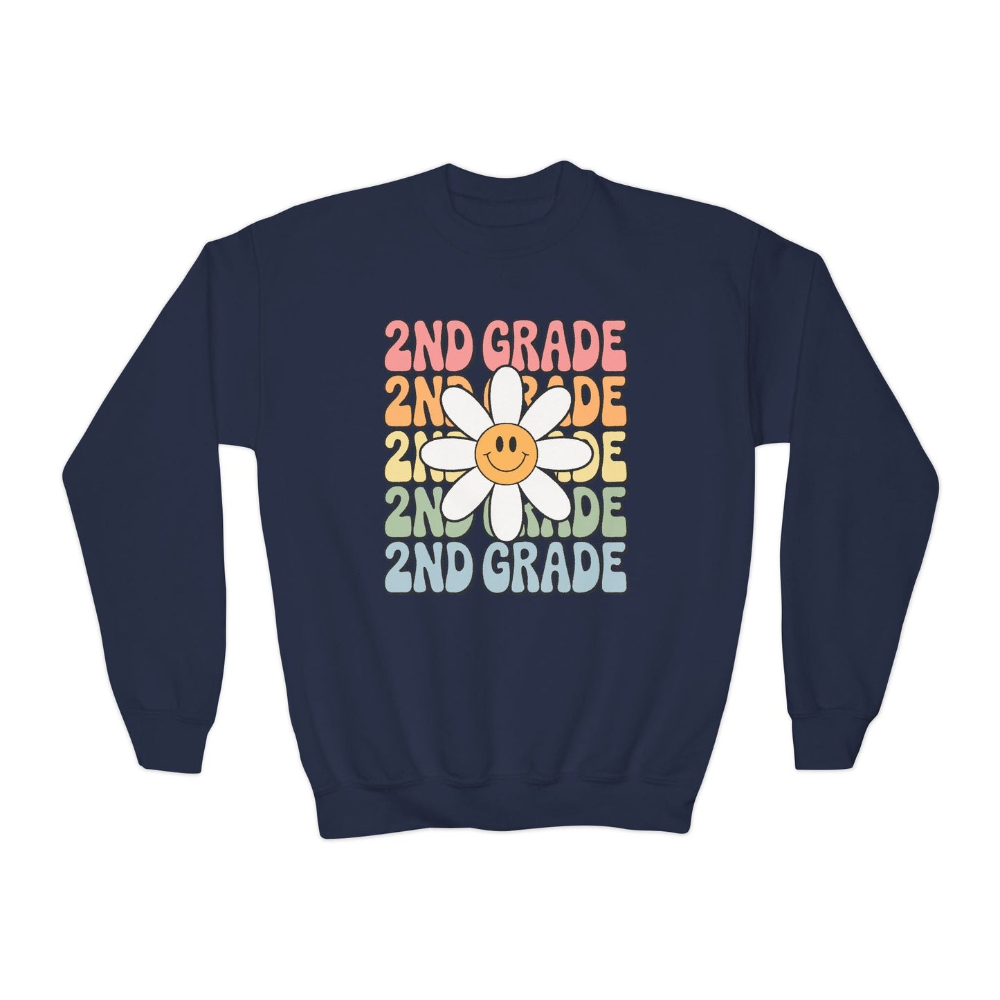 Groovy 2nd Grade Back To School First Day of Second Grade Sweatshirt