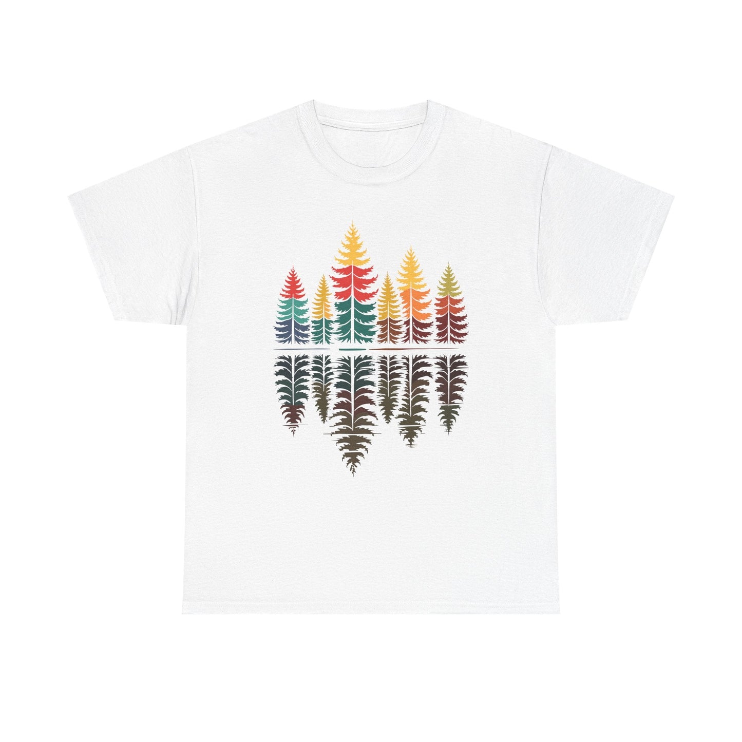 Nature Reflection Forest Trees Outdoor Wildlife T-Shirt