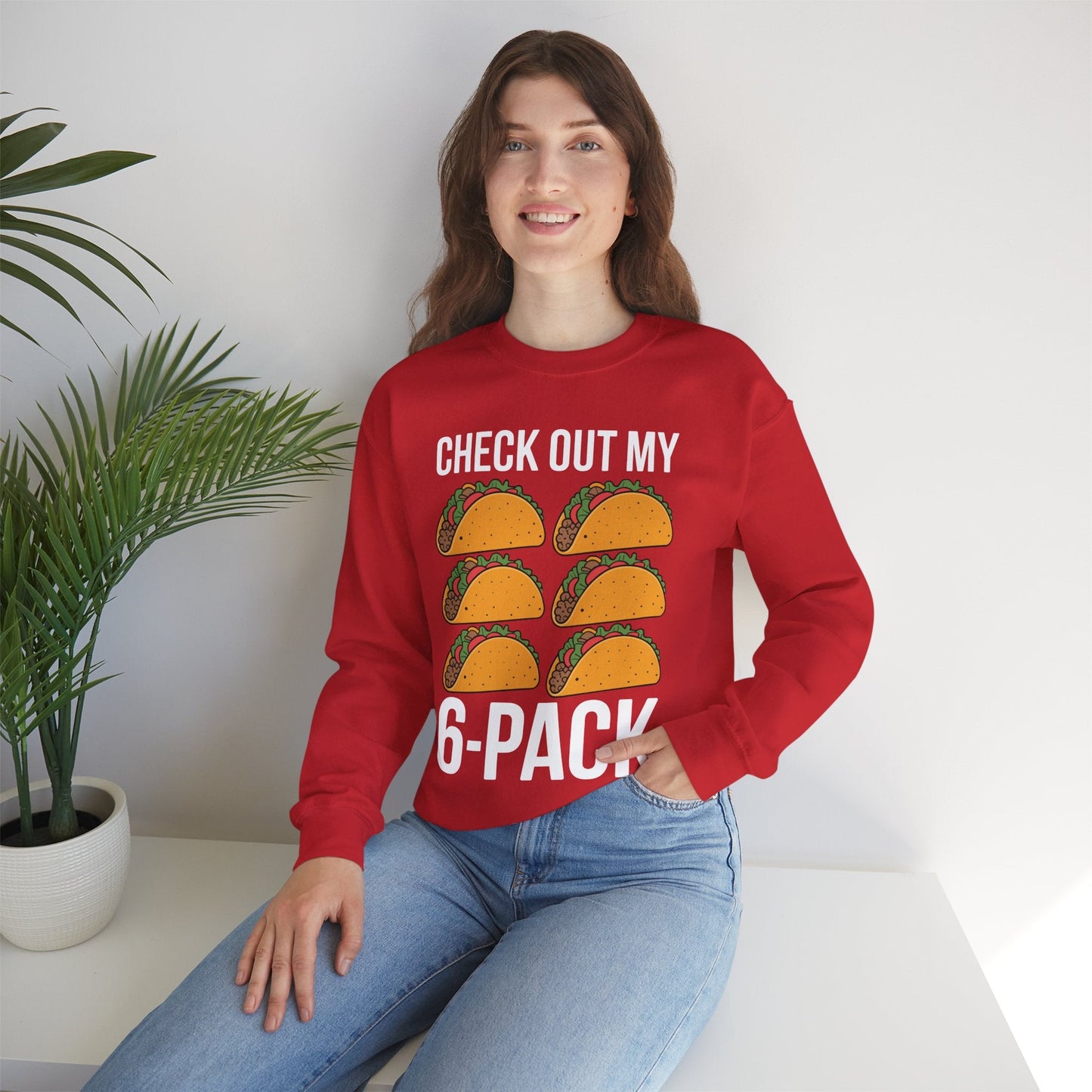 6 Pack Fitness Taco Funny Mexican Gym Top for Taco Lovers Sweatshirt