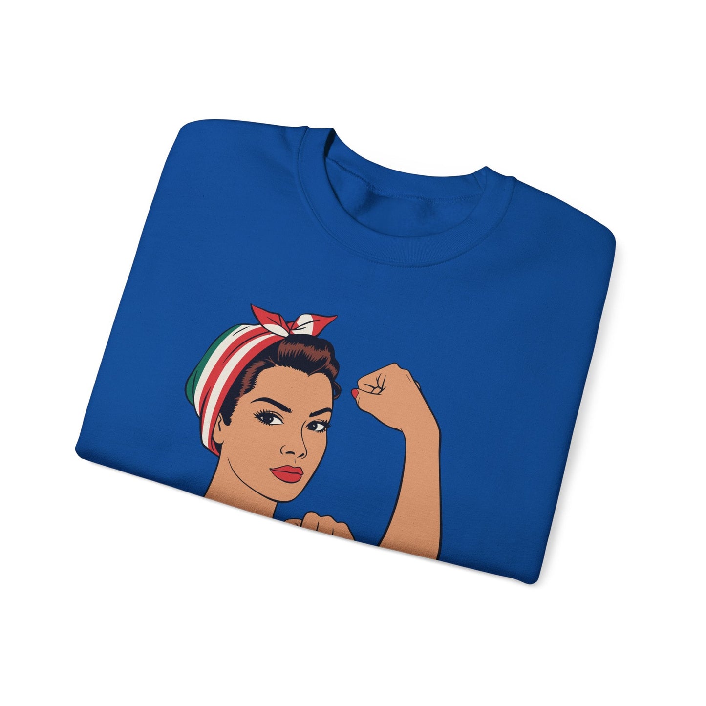 Mexican Girl Mujer Rosie Riveter Cinco De Mayo Fiesta  Sweatshirt Women