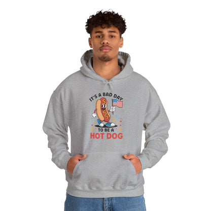 Its A Bad Day To Be A Hot Dog Funny meme HotDog usa flag Men Women Hoodie