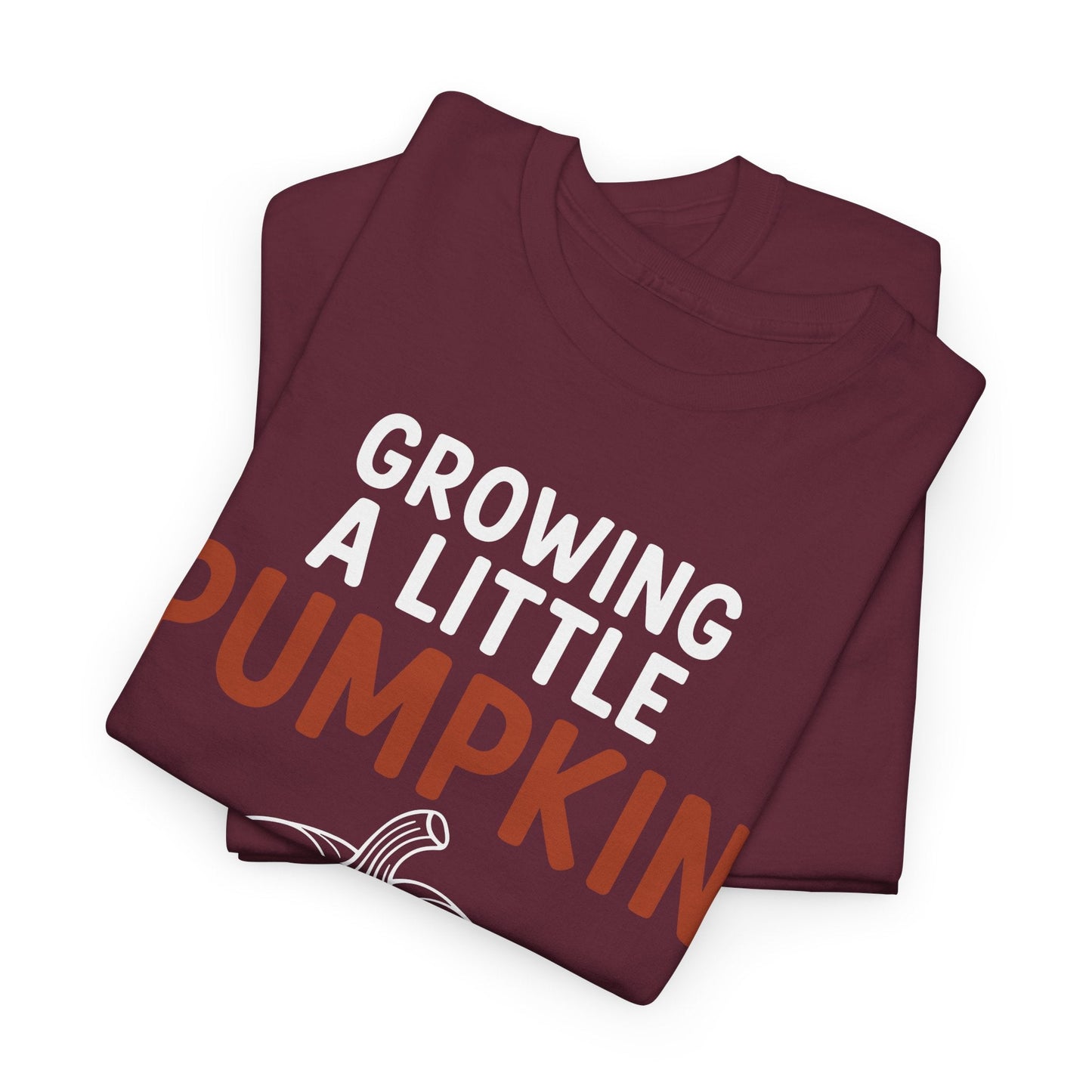 Growing A Little Pumpkin Fall Thanksgiving Baby Bump Wife T-Shirt