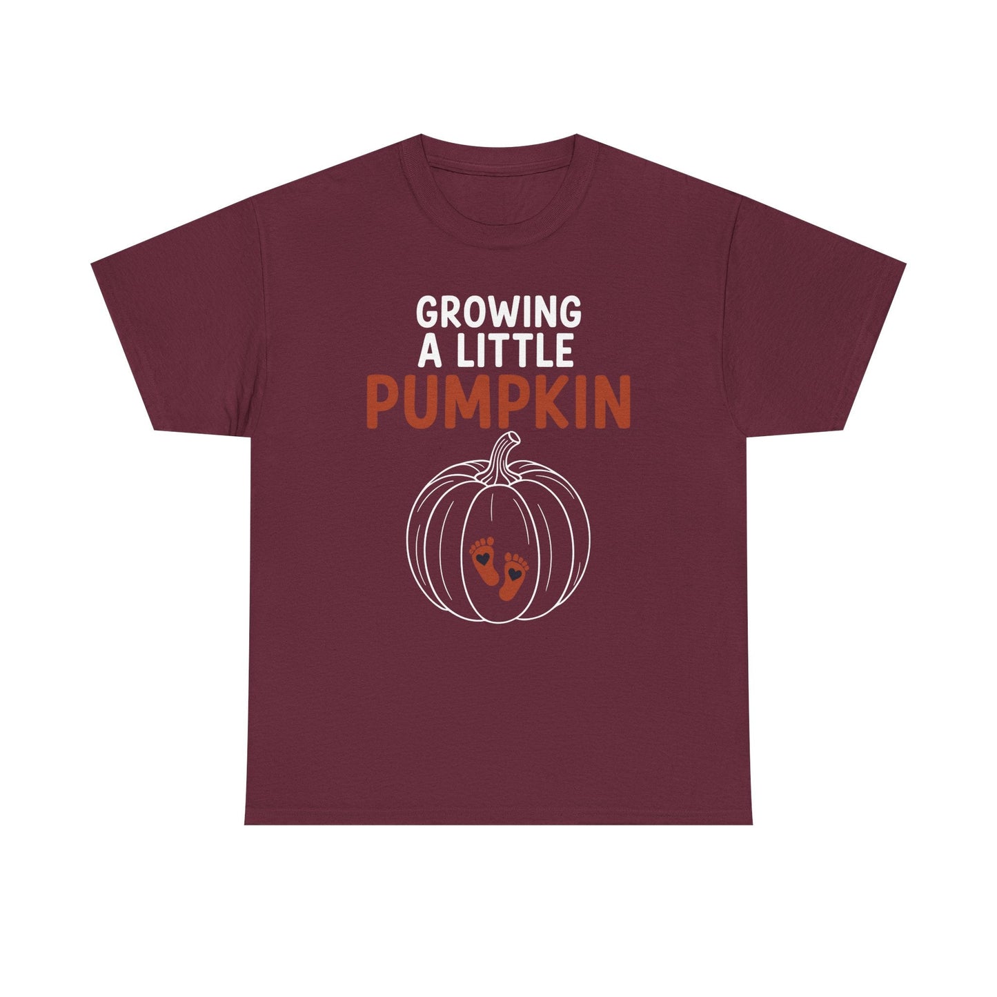 Growing A Little Pumpkin Fall Thanksgiving Baby Bump Wife T-Shirt