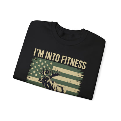 Hunting Im Into Fitness Fit Ness Deer Freezer Men Women Sweatshirt