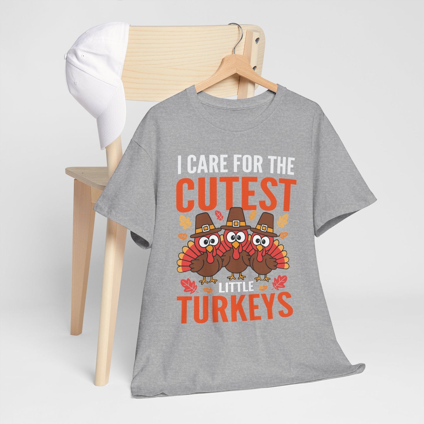 Care For Little Turkeys Nurse Fall Thanksgiving Scrub Top T-Shirt