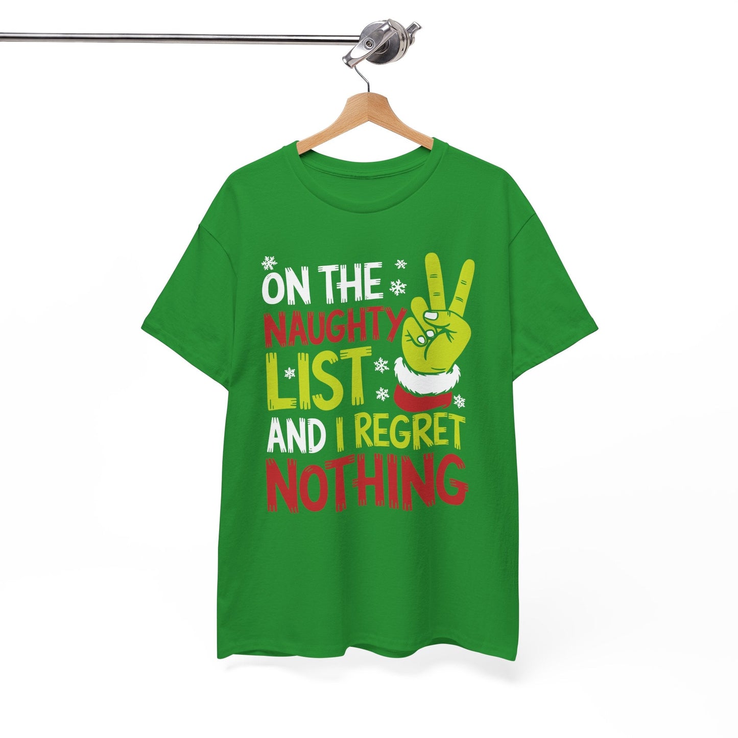 On The Naughty List And I Regret Nothing Funny Christmas Tee T-Shirt