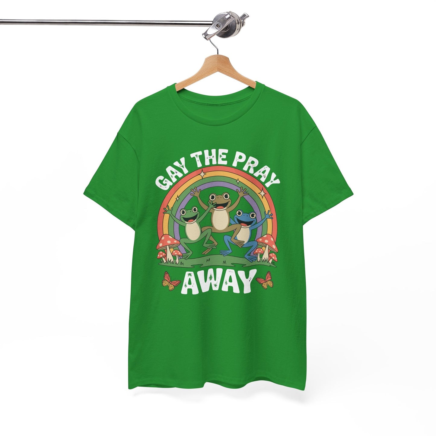 Gay The Pray Away Rainbow LGBT Pride Funny Meme Frogs T-Shirt