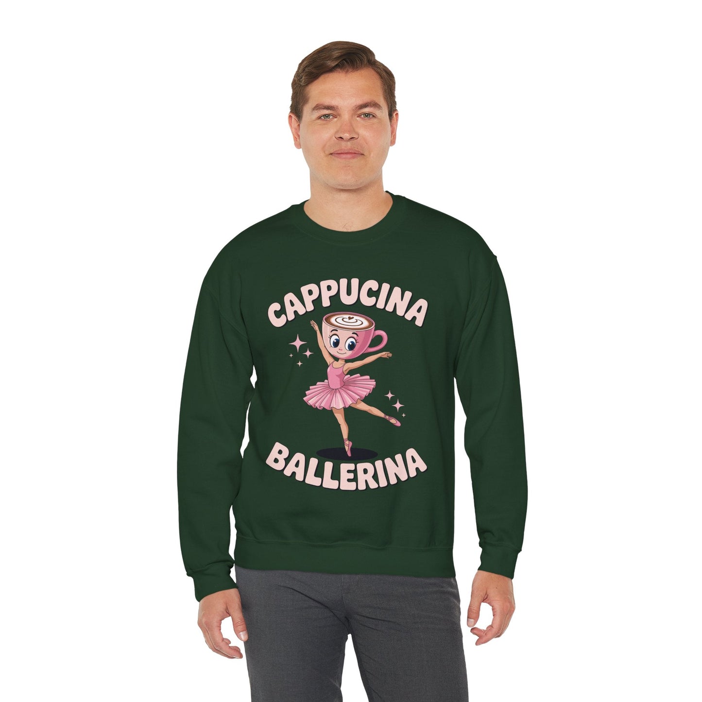 Funny Ballerina Cappuccina Coffee Dance Lovers Italian Meme Sweatshirt