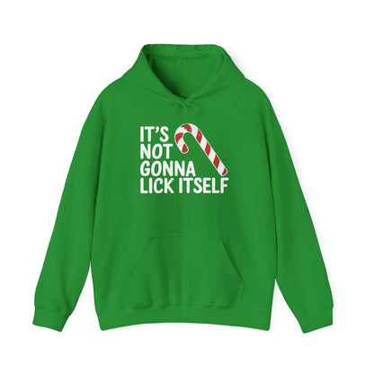 Funny Candy Cane Lick Itself Adult Christmas in July Gift Hoodie