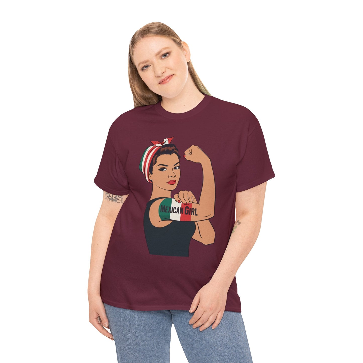 Mexican Girl Mujer Rosie Riveter Cinco De Mayo Fiesta T-Shirt Women