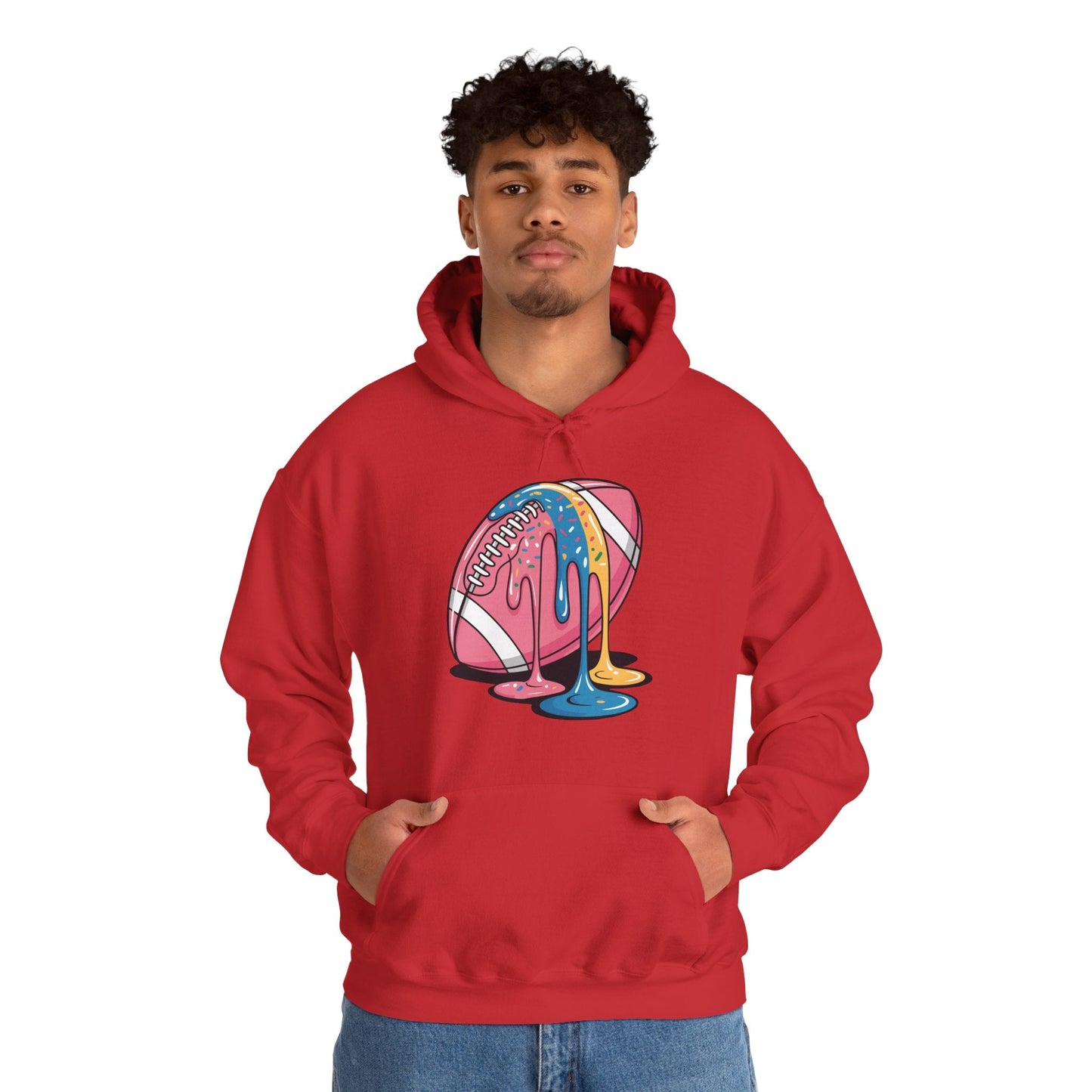 Football Drip For Lineman WR QB RB Ice Cream Sprinkles Hoodie