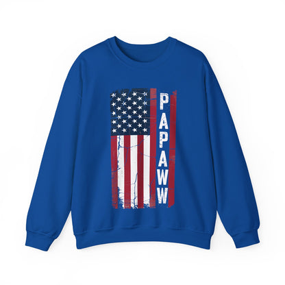 Papaw Grandpa US American Flag Shirt Grandfather Day Sweatshirt