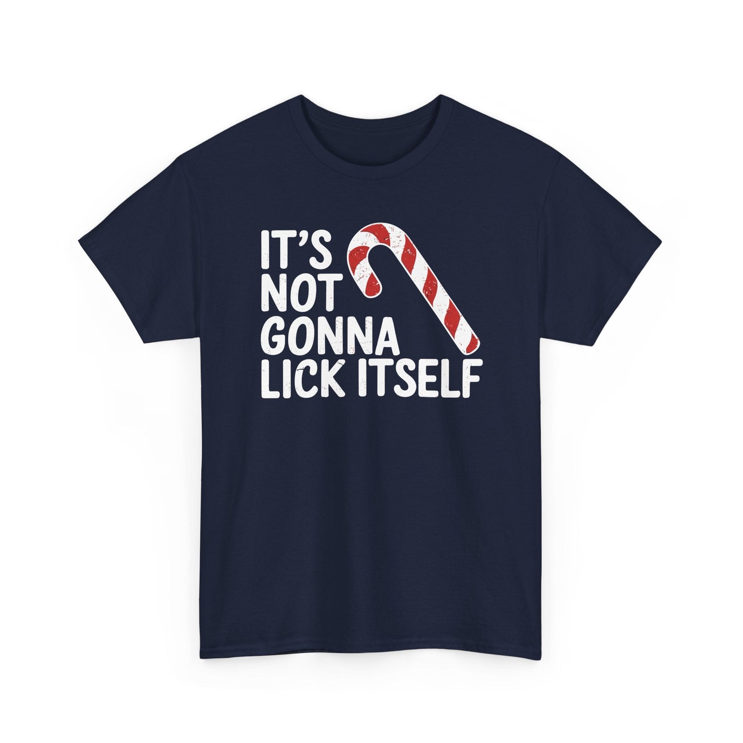 Funny Candy Cane Lick Itself Adult Christmas in July Gift T-Shirt