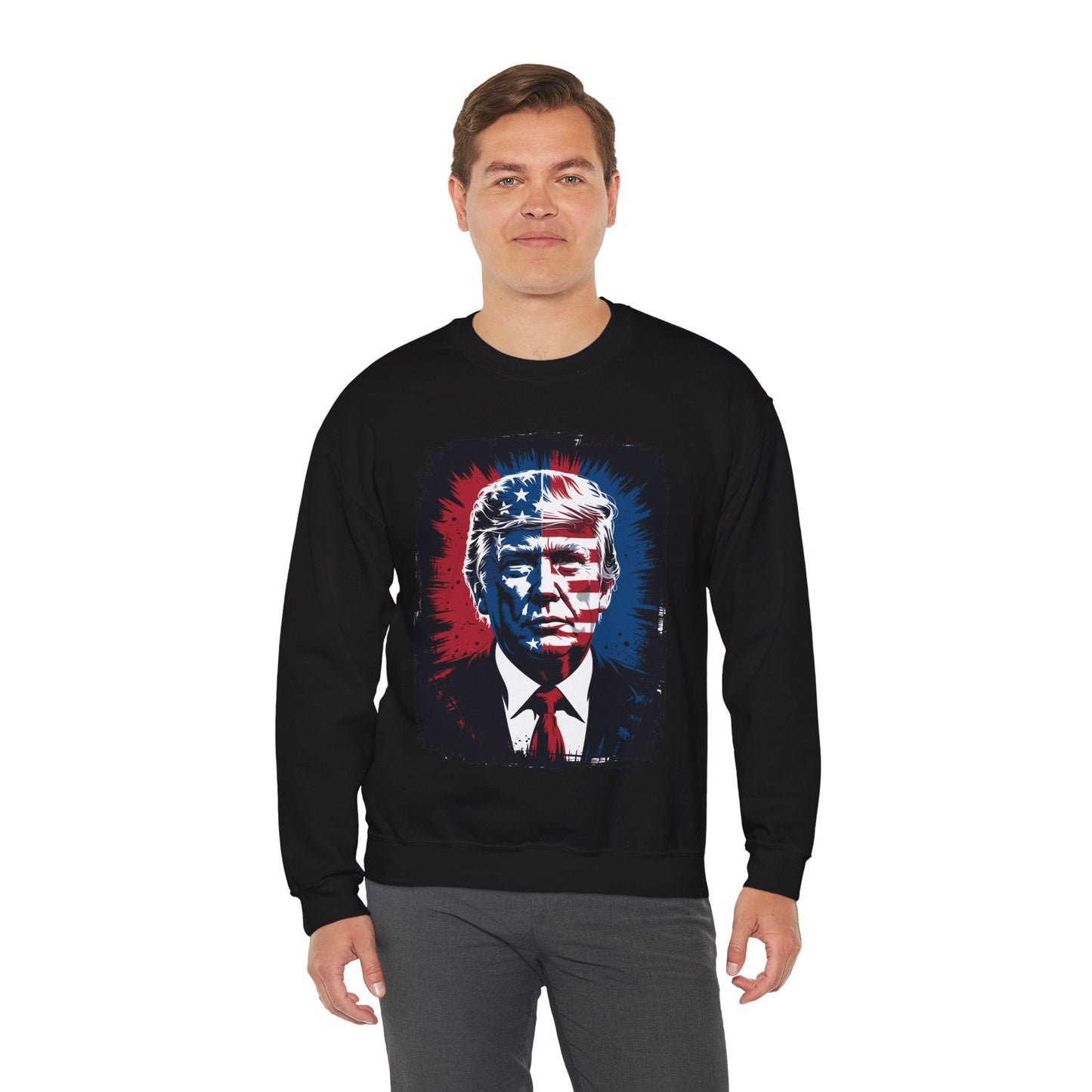 President Trump Portrait 4th July Sweatshirt
