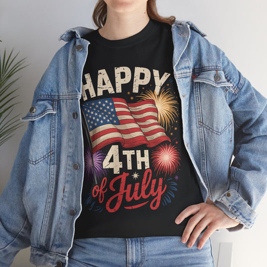 Happy 4th Of July Patriotic American US Flag 4th Of July T-Shirt