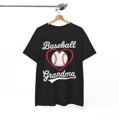 Baseball Grandma Shirt Women Baseball Heart Mothers Day T-Shirt
