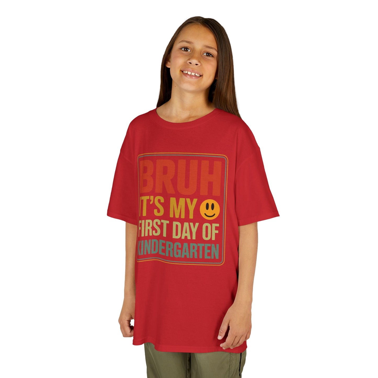 Bruh Its My First Day Of Kindergarten Back To School Kids T-Shirt