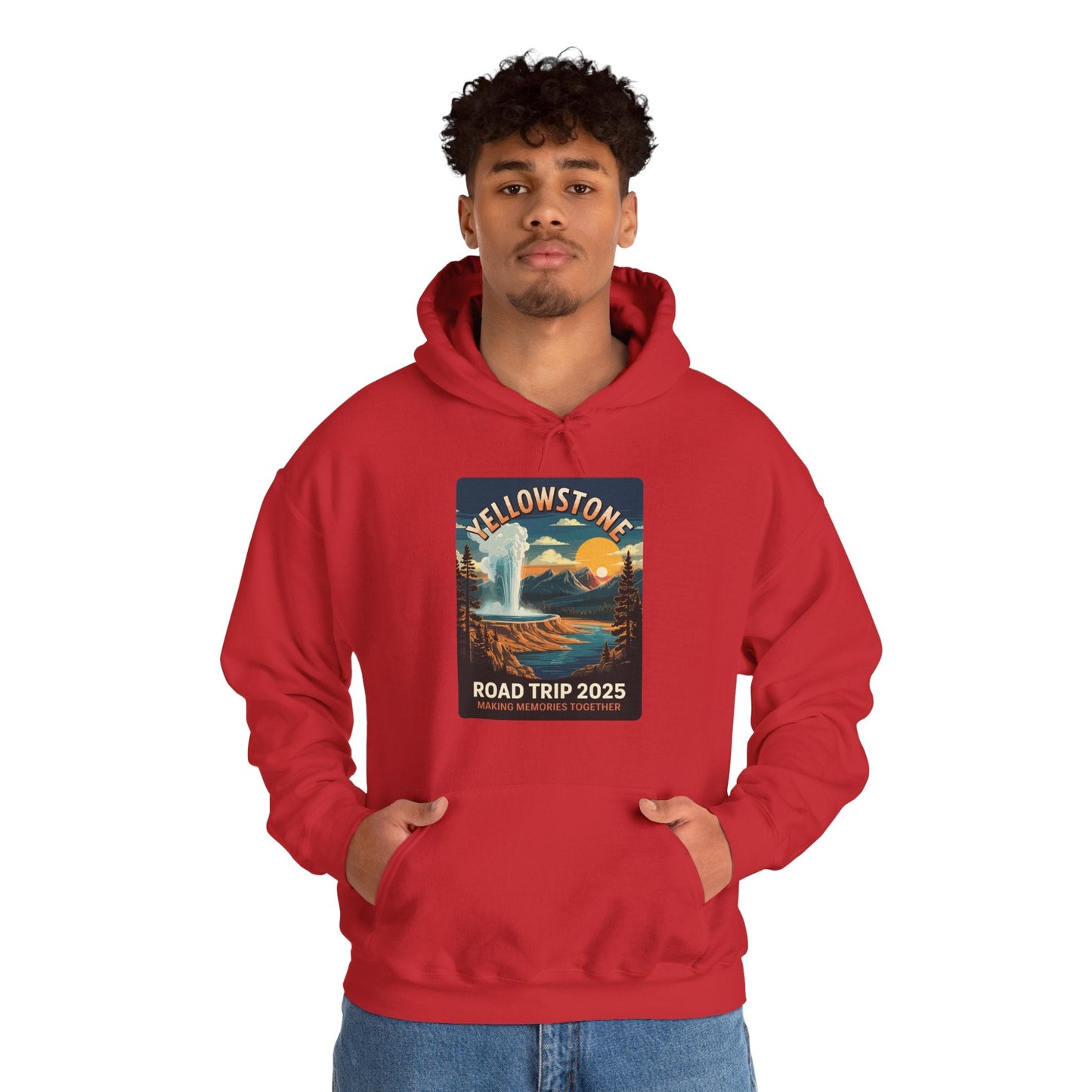 Yellowstone Family Road Trip 2025 National Park Outdoor Hoodie