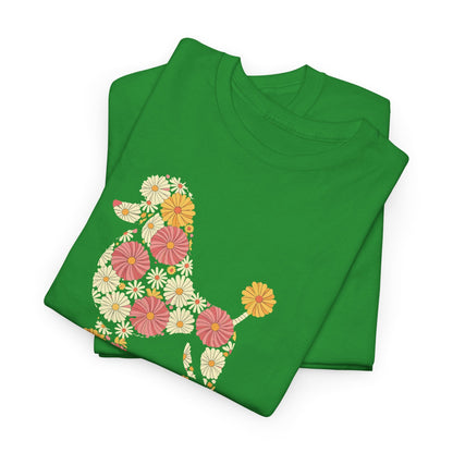 Funny Floral Flower Poodle Mom Grandma Womens Mothers Day T-Shirt