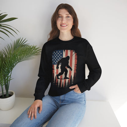 Bigfoot 4th of July Shirt American USA Flag Patriotic Sweatshirt