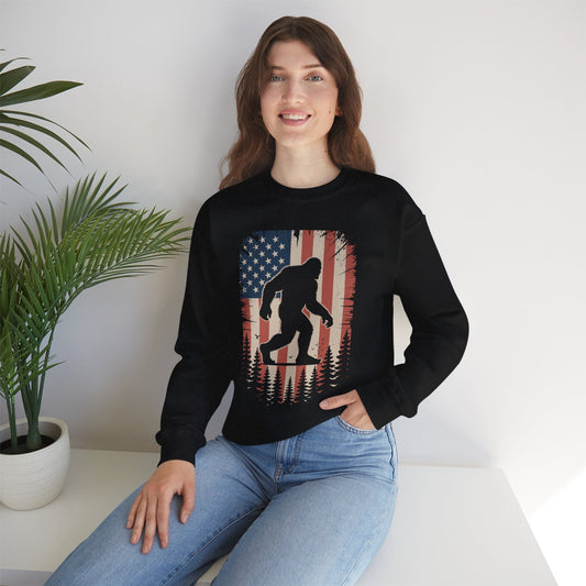 Bigfoot 4th of July Shirt American USA Flag Patriotic Sweatshirt
